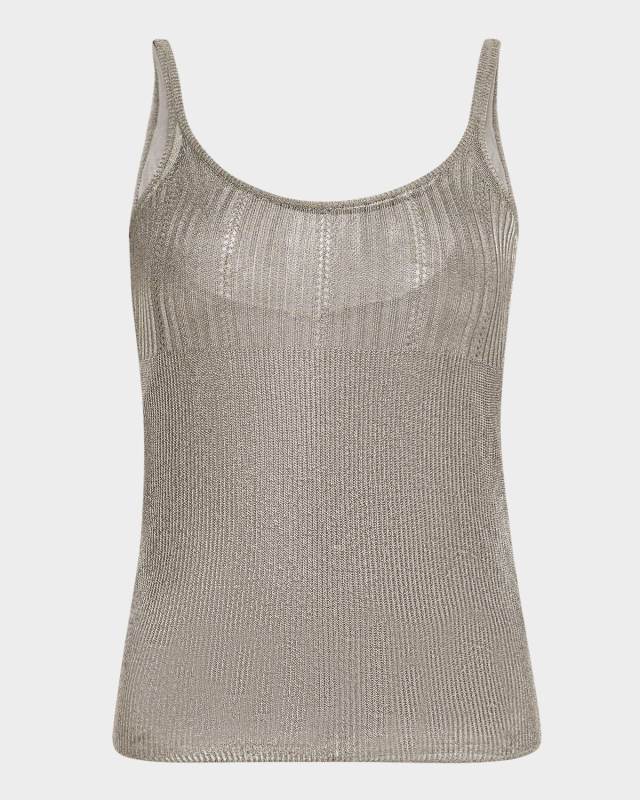 Rue Metallic Rib Tank Top